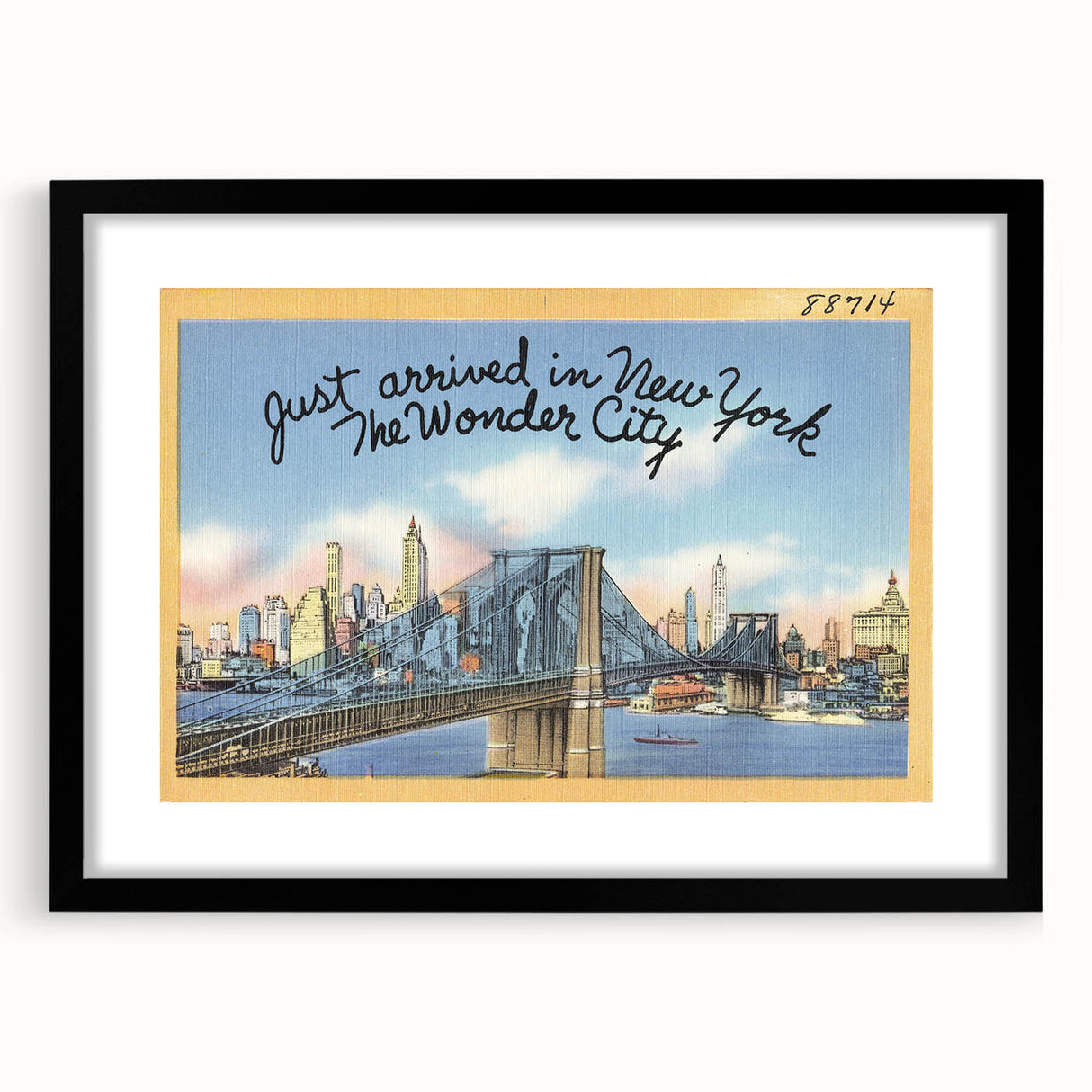 Brooklyn Bridge Vintage Poster – Retro New York City Art