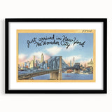 Brooklyn Bridge Vintage Poster – Retro New York City Art
