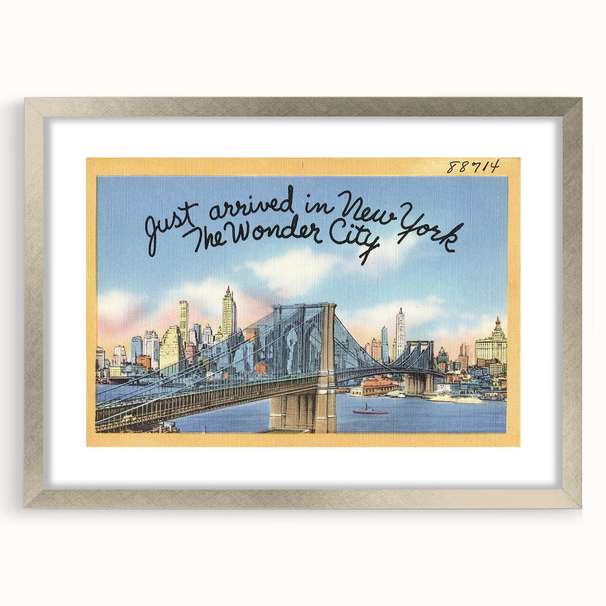 Brooklyn Bridge Vintage Poster – Retro New York City Art
