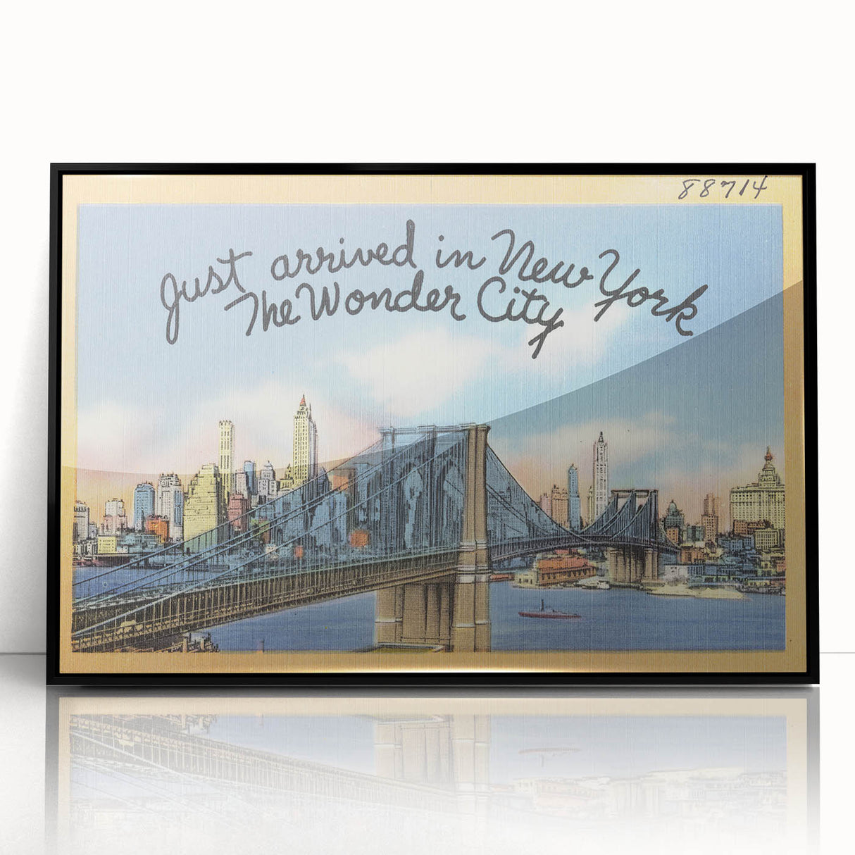 Brooklyn Bridge Vintage Poster – Retro New York City Art