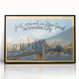 Brooklyn Bridge Vintage Poster – Retro New York City Art