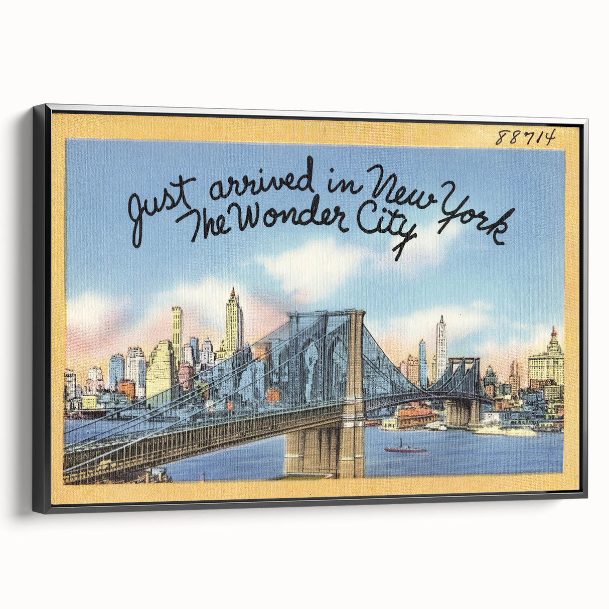 Brooklyn Bridge Vintage Poster – Retro New York City Art