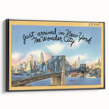 Brooklyn Bridge Vintage Poster – Retro New York City Art
