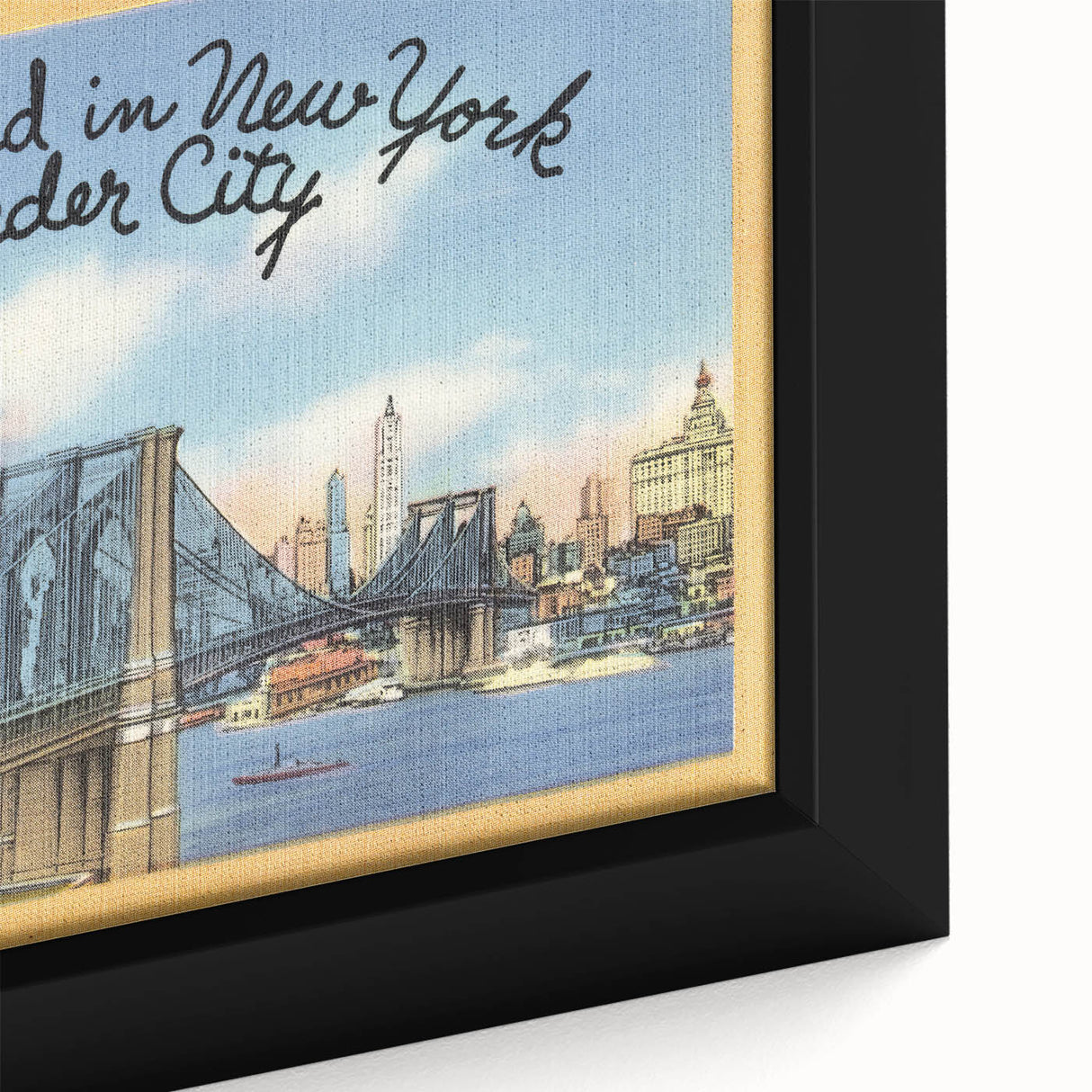 Brooklyn Bridge Vintage Poster – Retro New York City Art