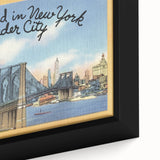 Brooklyn Bridge Vintage Poster – Retro New York City Art