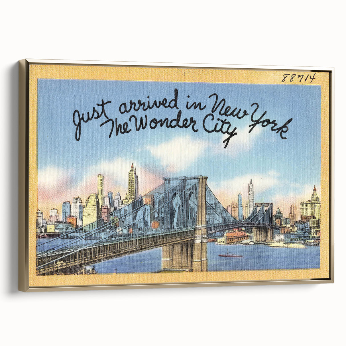 Brooklyn Bridge Vintage Poster – Retro New York City Art