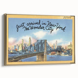 Brooklyn Bridge Vintage Poster – Retro New York City Art