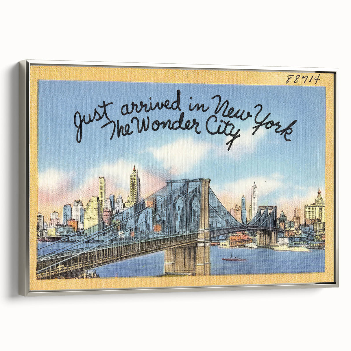 Brooklyn Bridge Vintage Poster – Retro New York City Art