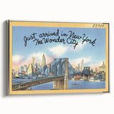 Brooklyn Bridge Vintage Poster – Retro New York City Art