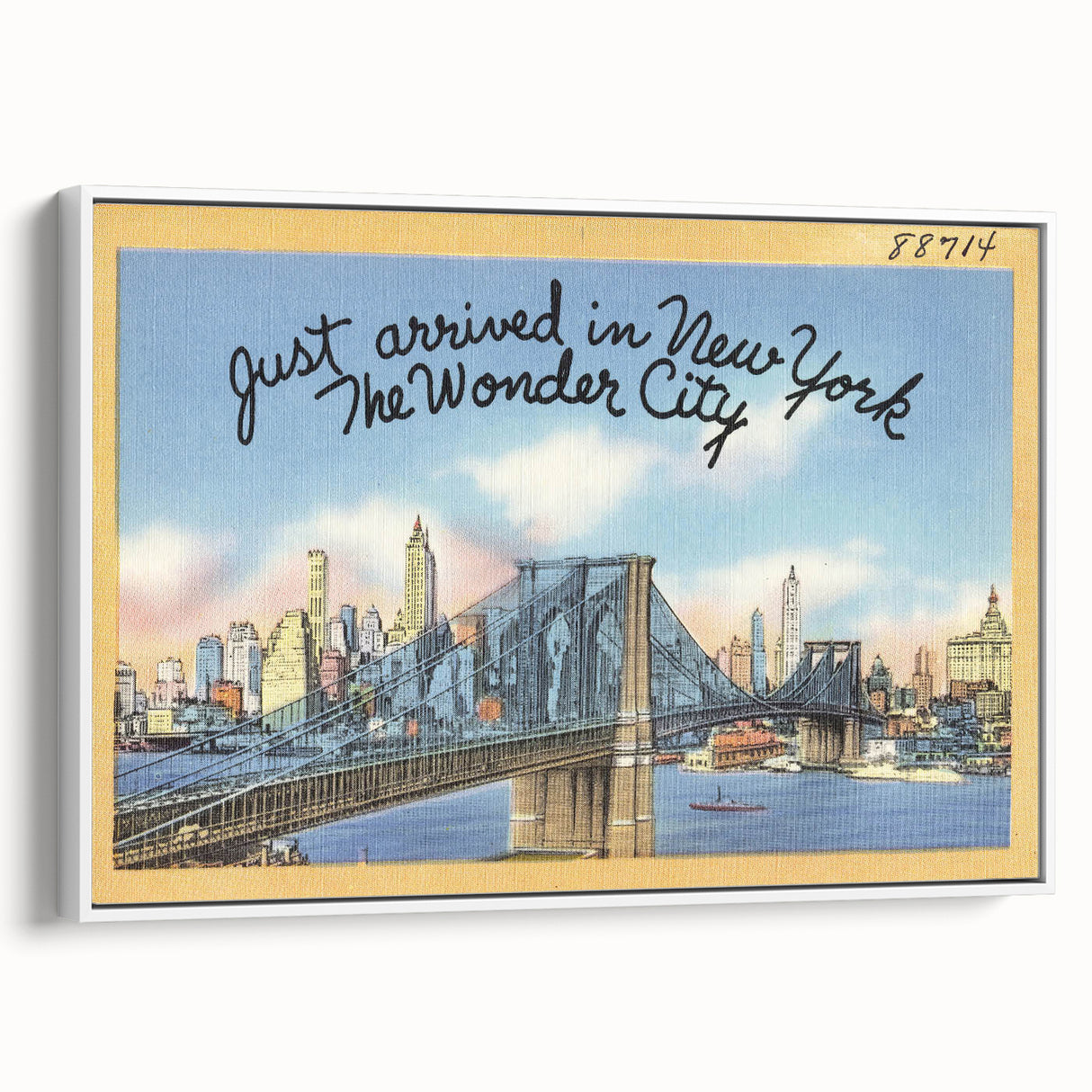 Brooklyn Bridge Vintage Poster – Retro New York City Art