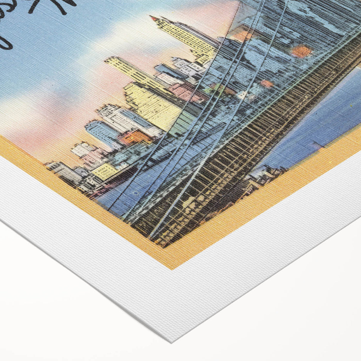 Brooklyn Bridge Vintage Poster – Retro New York City Art