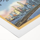 Brooklyn Bridge Vintage Poster – Retro New York City Art