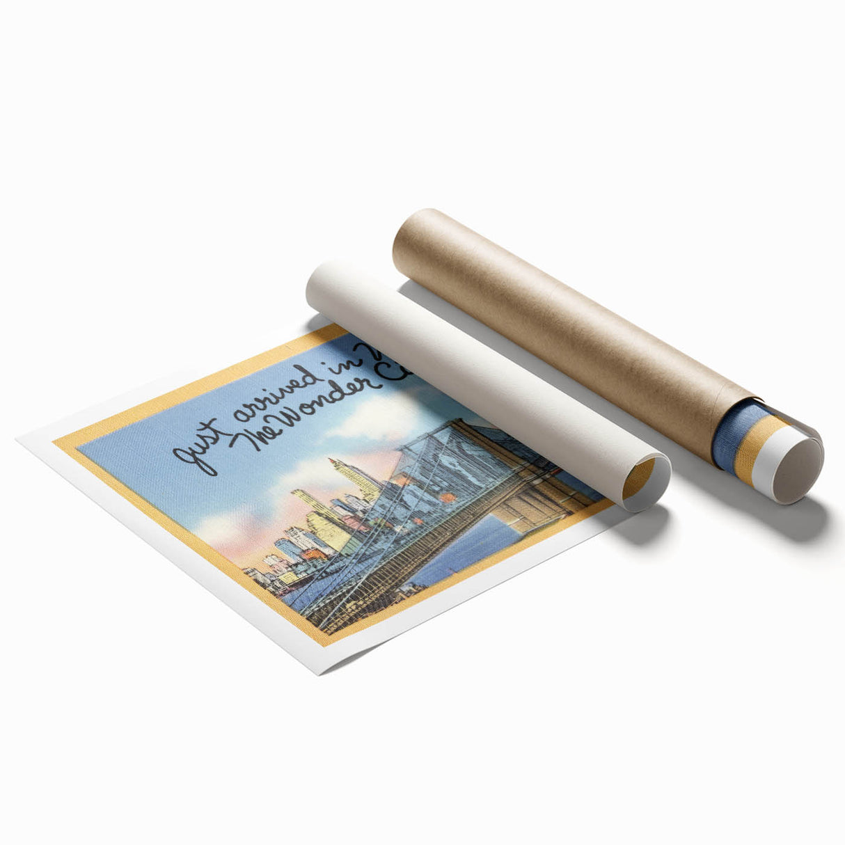 Brooklyn Bridge Vintage Poster – Retro New York City Art