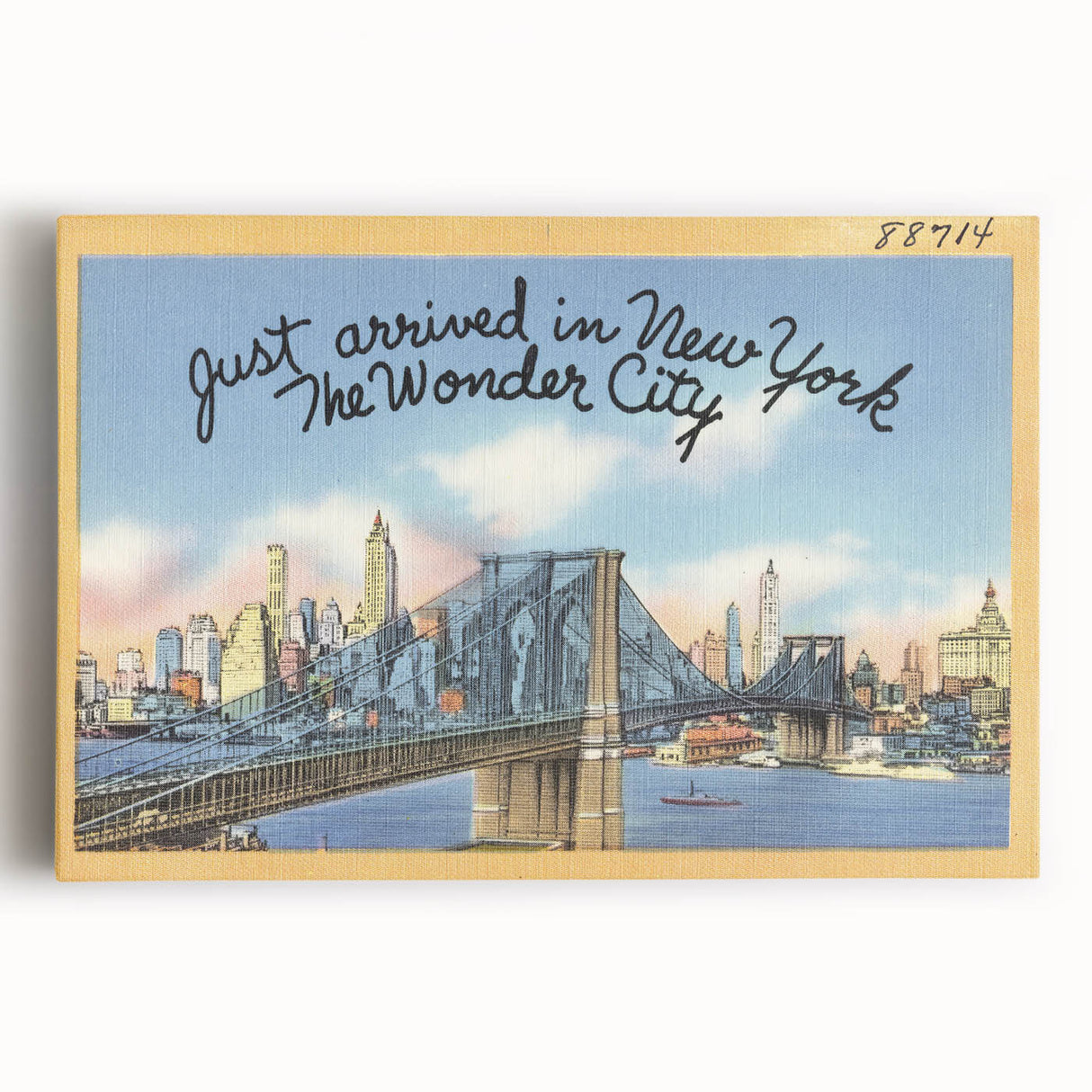 Brooklyn Bridge Vintage Poster – Retro New York City Art