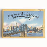 Brooklyn Bridge Vintage Poster – Retro New York City Art