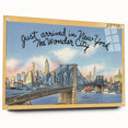 Brooklyn Bridge Vintage Poster – Retro New York City Art