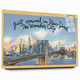 Brooklyn Bridge Vintage Poster – Retro New York City Art