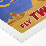 Vintage Egypt Travel Poster – Retro TWA Pyramids and Camel Art