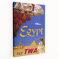 Vintage Egypt Travel Poster – Retro TWA Pyramids and Camel Art