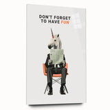 Quirky Unicorn Wall Art – Retro Fun Typography Poster