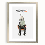 Quirky Unicorn Wall Art – Retro Fun Typography Poster