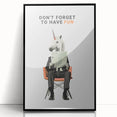 Quirky Unicorn Wall Art – Retro Fun Typography Poster