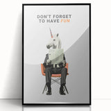 Quirky Unicorn Wall Art – Retro Fun Typography Poster