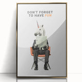 Quirky Unicorn Wall Art – Retro Fun Typography Poster
