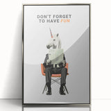 Quirky Unicorn Wall Art – Retro Fun Typography Poster