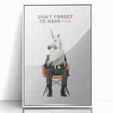 Quirky Unicorn Wall Art – Retro Fun Typography Poster