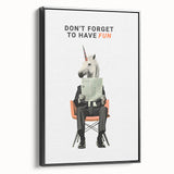 Quirky Unicorn Wall Art – Retro Fun Typography Poster