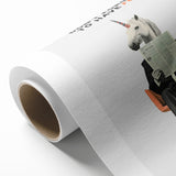 Quirky Unicorn Wall Art – Retro Fun Typography Poster