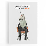 Quirky Unicorn Wall Art – Retro Fun Typography Poster