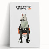 Quirky Unicorn Wall Art – Retro Fun Typography Poster