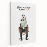 Quirky Unicorn Wall Art – Retro Fun Typography Poster