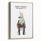 Quirky Unicorn Wall Art – Retro Fun Typography Poster