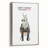 Quirky Unicorn Wall Art – Retro Fun Typography Poster