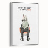 Quirky Unicorn Wall Art – Retro Fun Typography Poster