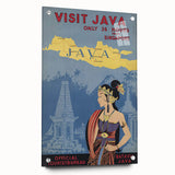 Vintage Java Travel Poster – Retro Indonesian Tourism Art