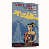 Vintage Java Travel Poster – Retro Indonesian Tourism Art