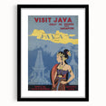 Vintage Java Travel Poster – Retro Indonesian Tourism Art