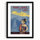 Vintage Java Travel Poster – Retro Indonesian Tourism Art