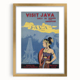 Vintage Java Travel Poster – Retro Indonesian Tourism Art