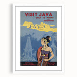 Vintage Java Travel Poster – Retro Indonesian Tourism Art
