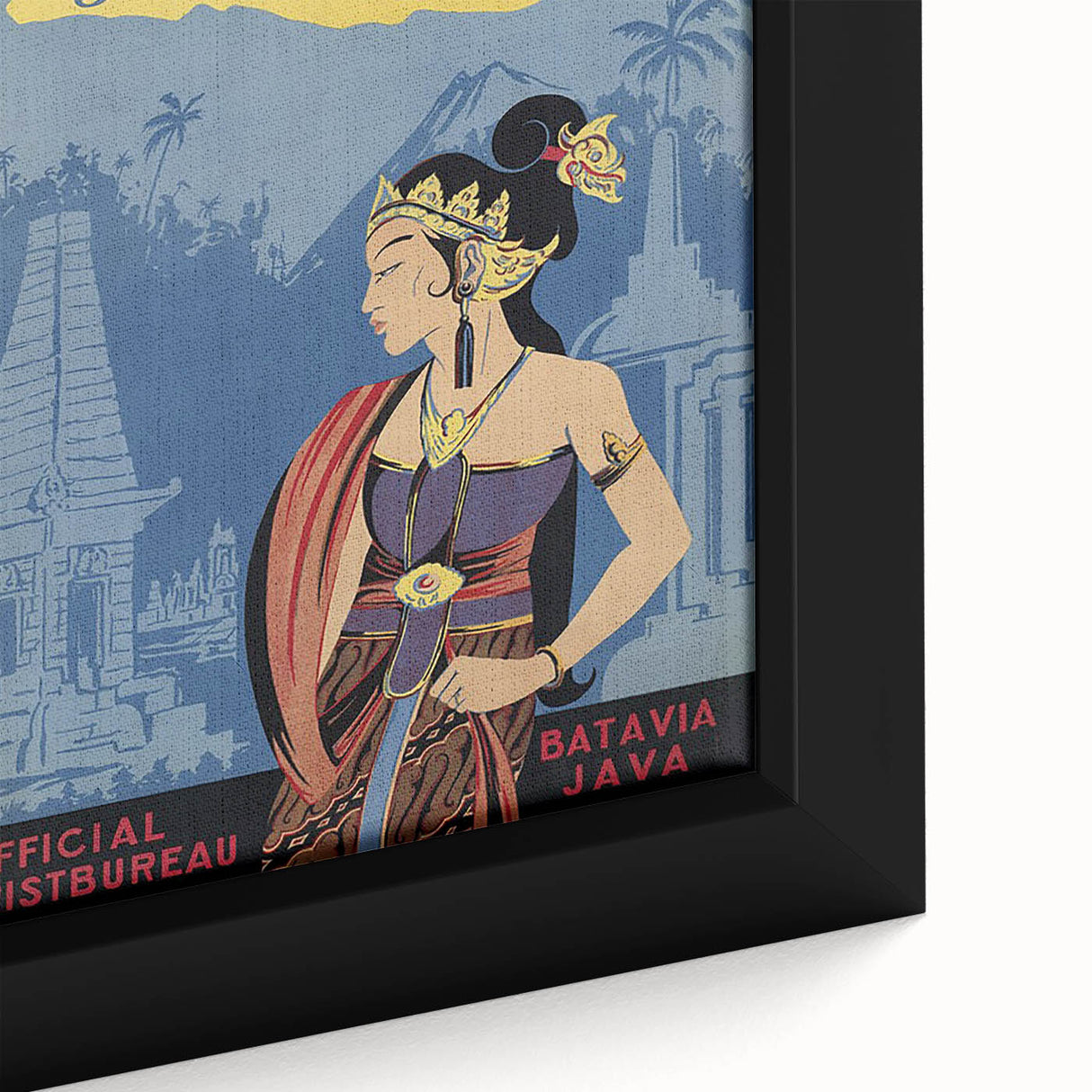 Vintage Java Travel Poster – Retro Indonesian Tourism Art
