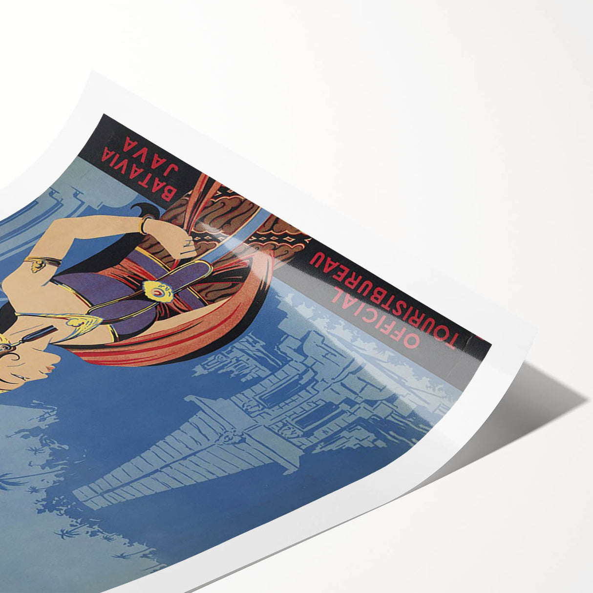 Vintage Java Travel Poster – Retro Indonesian Tourism Art