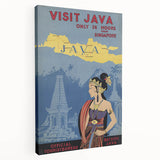 Vintage Java Travel Poster – Retro Indonesian Tourism Art