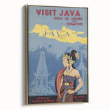 Vintage Java Travel Poster – Retro Indonesian Tourism Art
