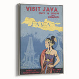 Vintage Java Travel Poster – Retro Indonesian Tourism Art