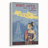 Vintage Java Travel Poster – Retro Indonesian Tourism Art